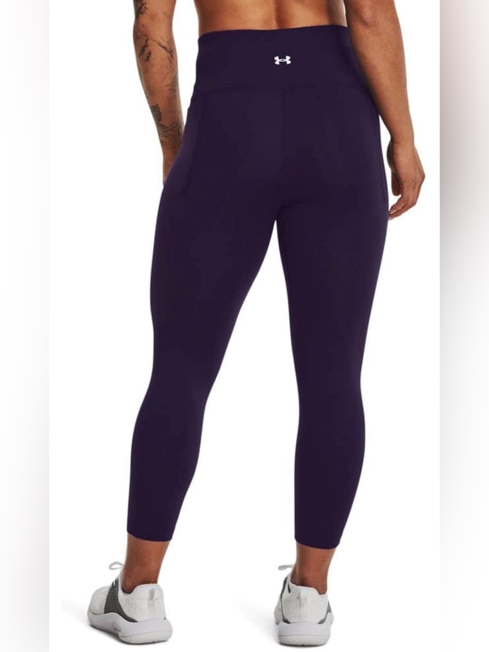 NWT UA Under Armour Meridian Crop Leggings in Purple Switch (570) - S